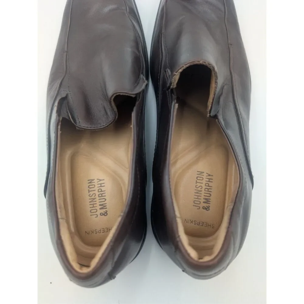 Johnston & Murphy Men's 11M Black Leather Slip-On Dress Shoes